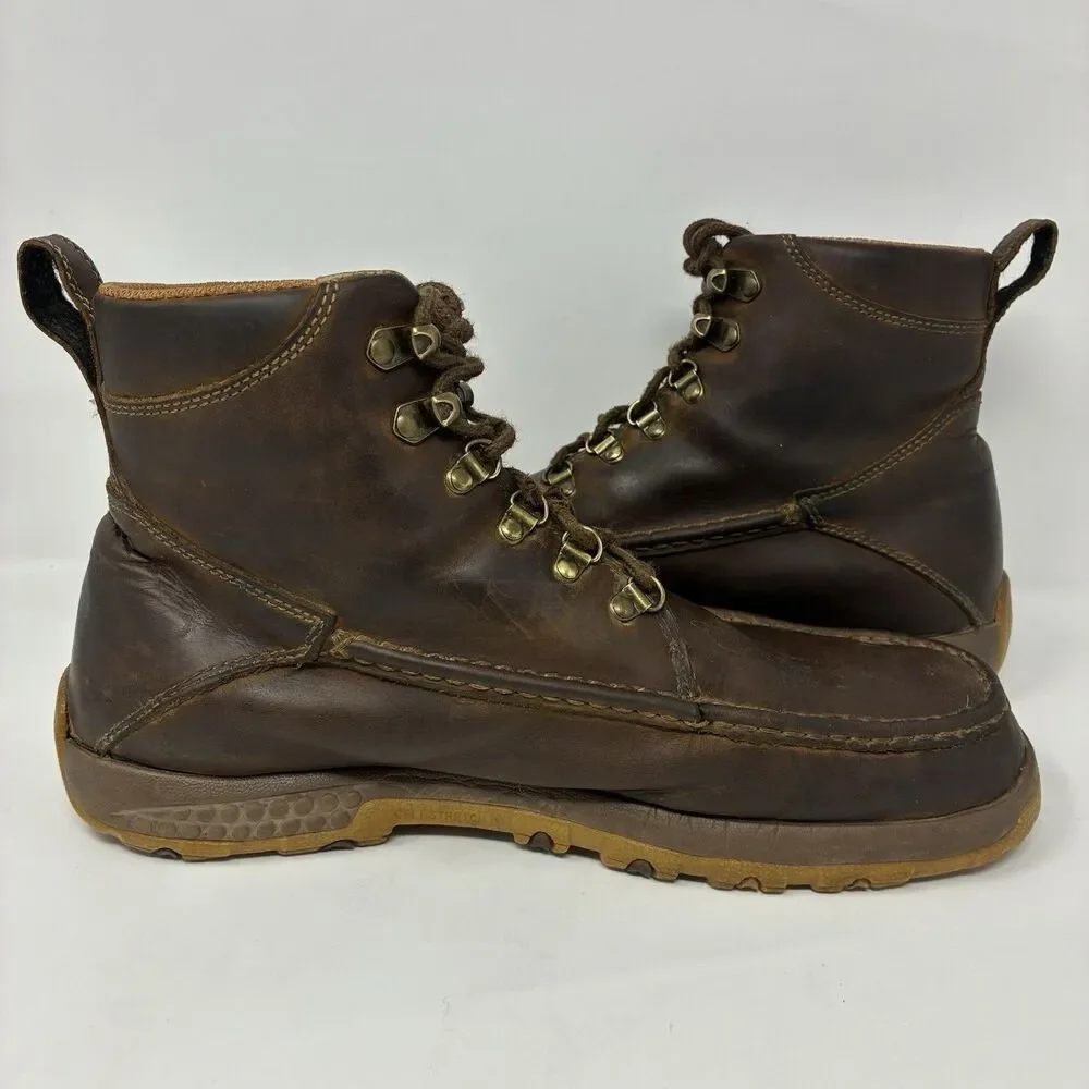 Twisted X Men's MXC0011 Brown Leather Moc Toe Work Boots Size 10 M CellStretch